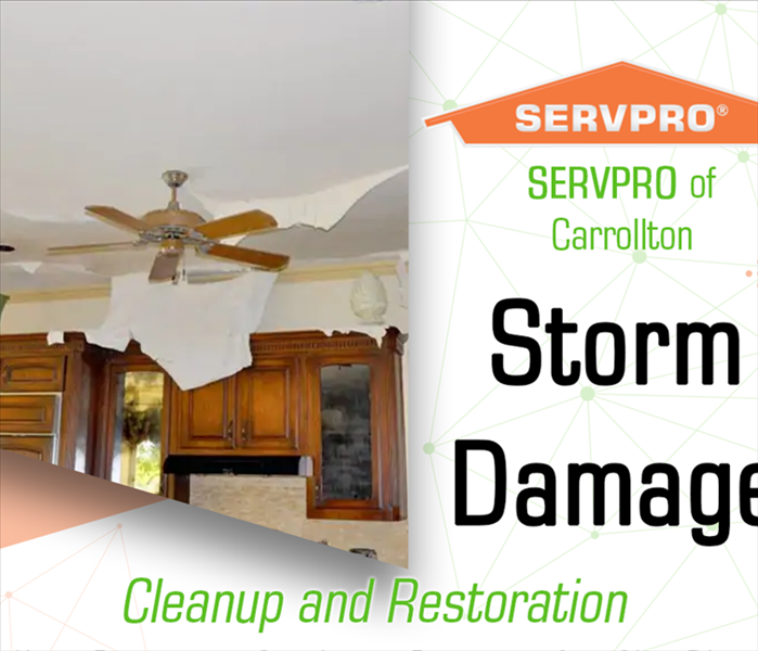 Storm Damage with Logo and Information