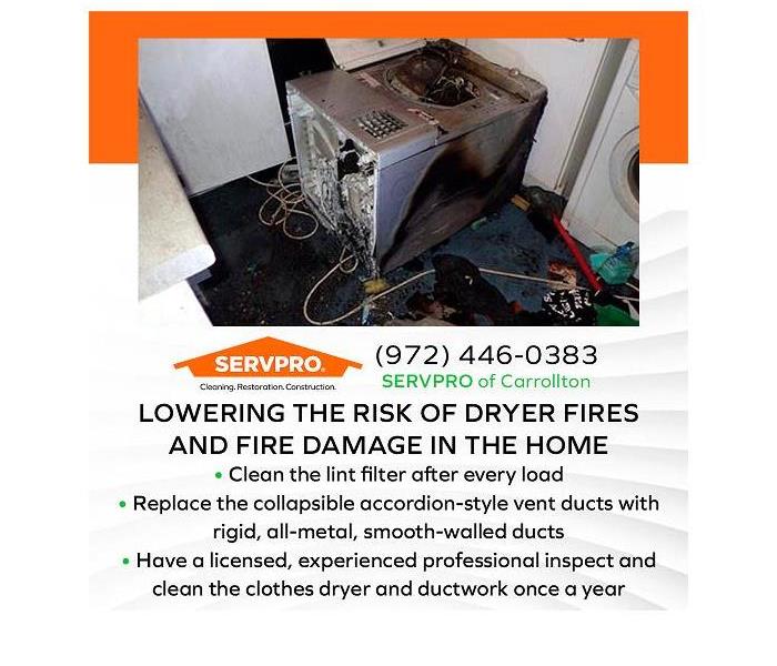 Fire damaged dryer